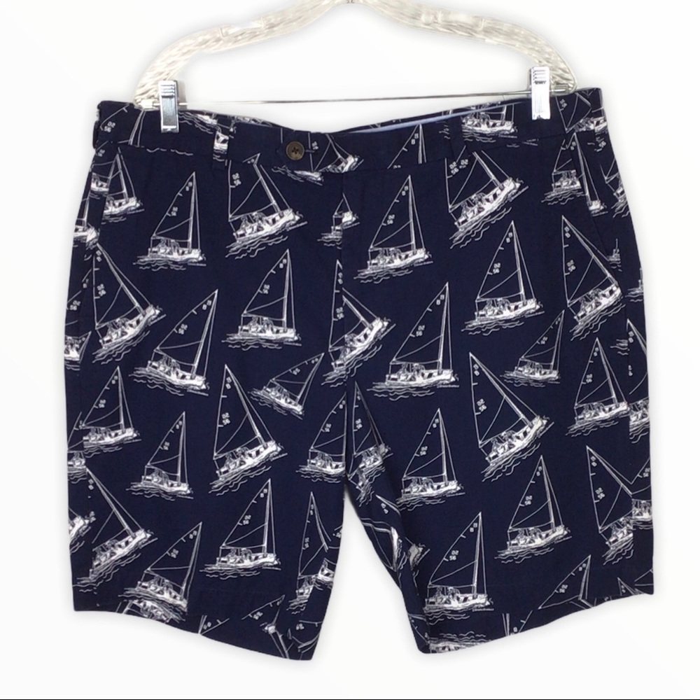 Brooks Brothers | Blue Sailboat Bermuda Shorts 38